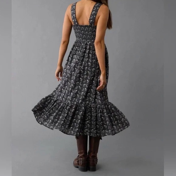 NWOT American Eagle AE Corset Midi Dress Floral Cotton - Picture 3 of 14